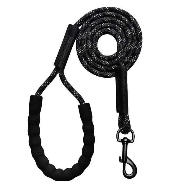 Long Dog Training Leash 2m–20m - Reflective Nylon Rope with Padded Handle