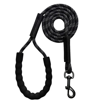 Long Dog Training Leash 2m–20m - Reflective Nylon Rope with Padded Handle