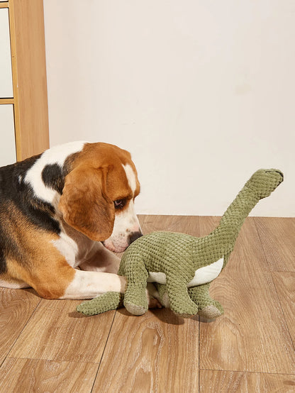 Dinosaur Squeaky Dog Toy - Soft Plush Chew Toy for Small, Medium & Large Dogs