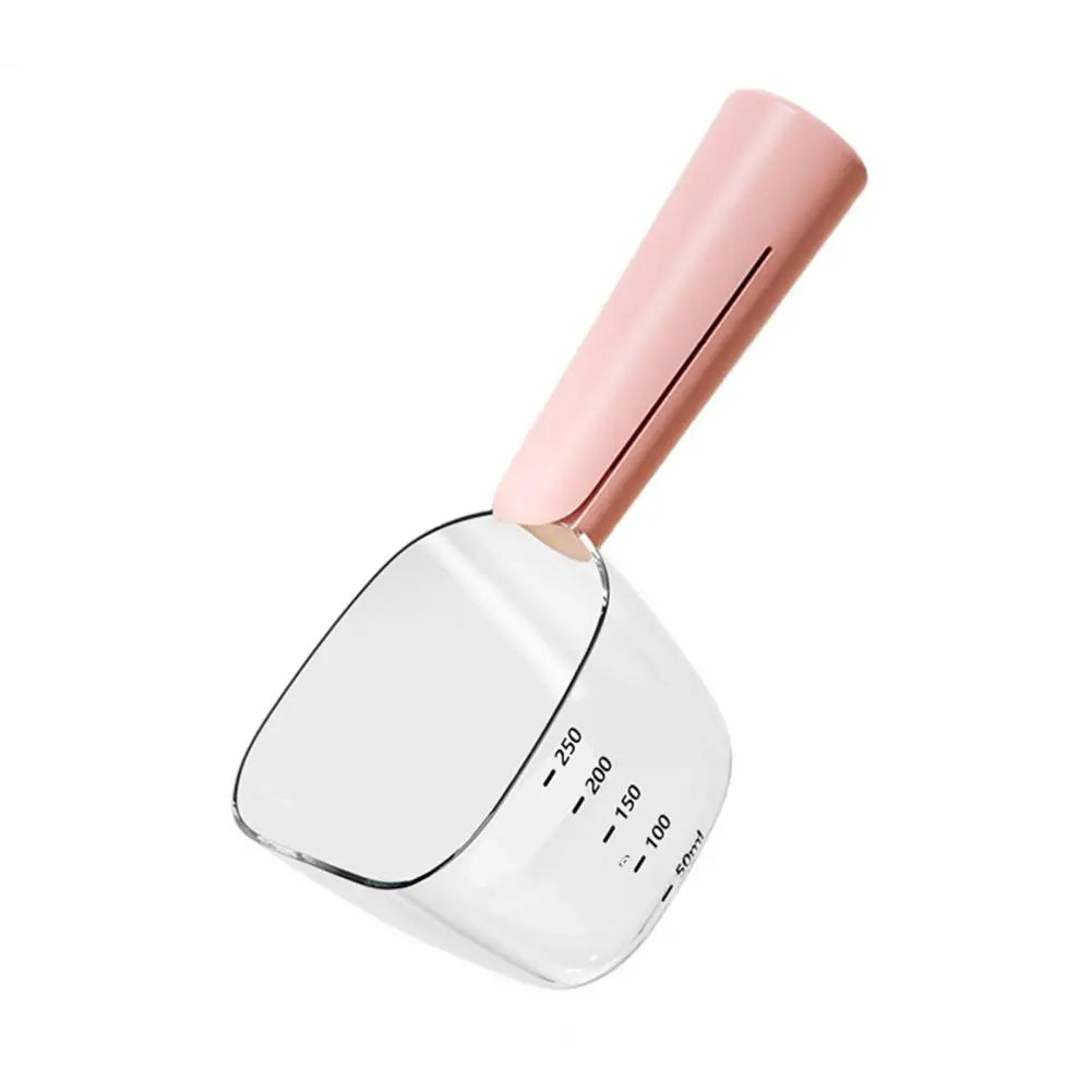Pet Food Measuring Scoop – 2-in-1 Cup with Long Handle (250ml/1 Cup)