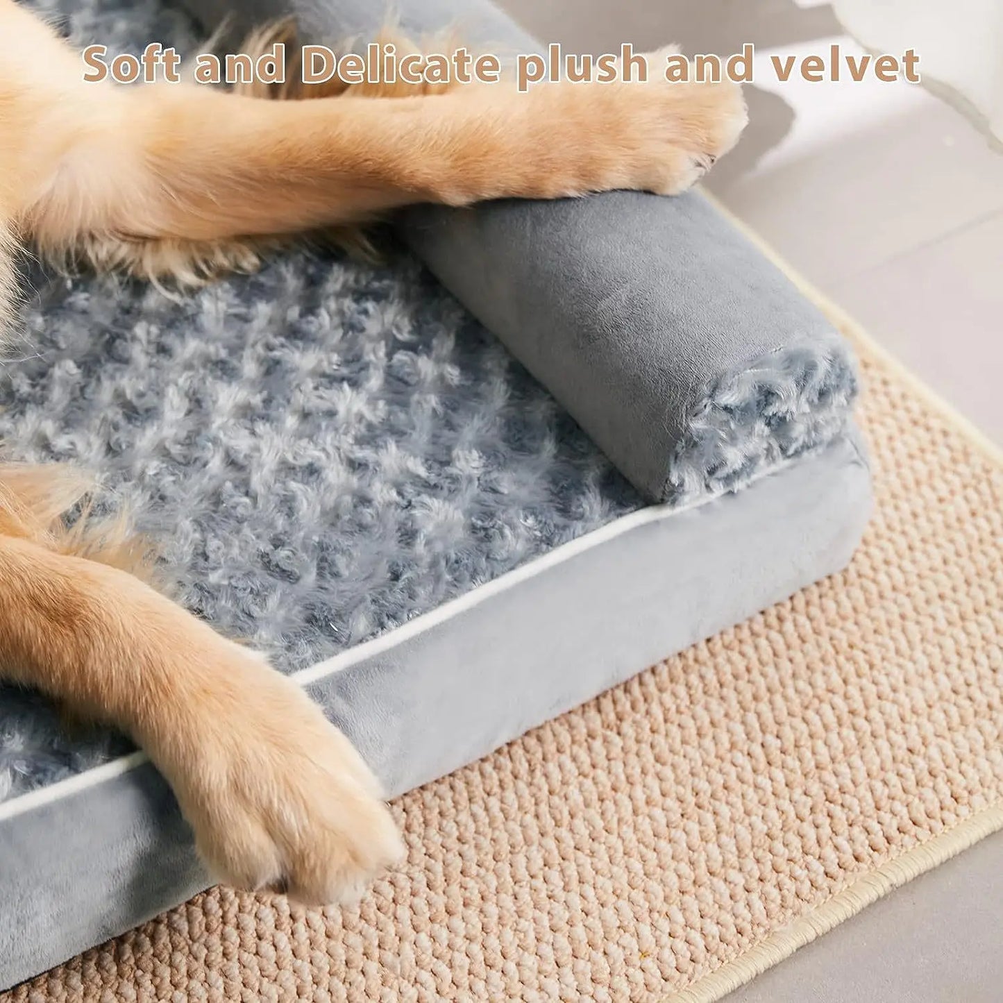 Detachable Plush Dog Bed Mat – Comfortable