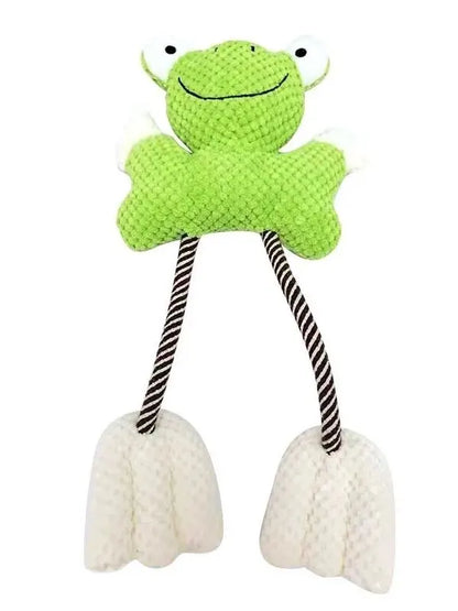 Interactive Plush Teething Toy for Dogs & Cats, Bite‑Resistant, Squeaky, Cute Animal Design