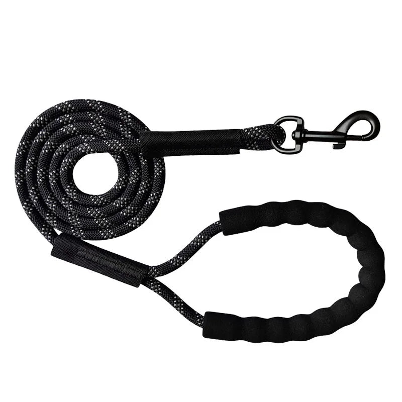 Long Dog Training Leash 2m–20m - Reflective Nylon Rope with Padded Handle