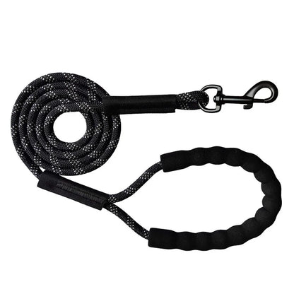 Long Dog Training Leash 2m–20m - Reflective Nylon Rope with Padded Handle