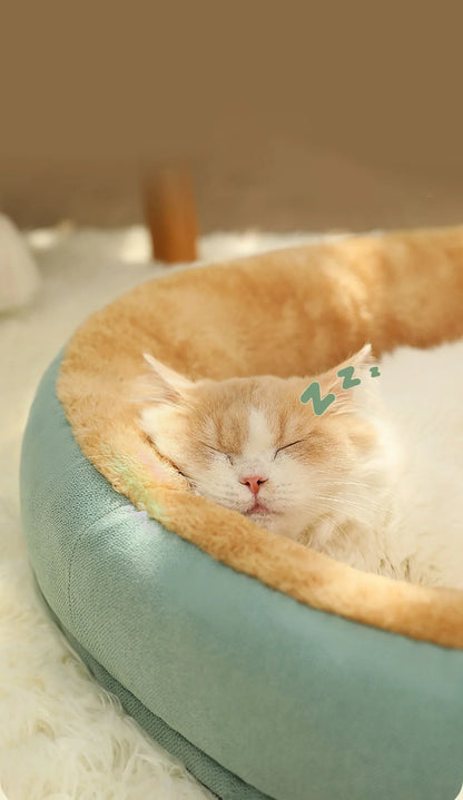 Non‑Slip Winter‑Warm Pet Bed, Removable, Washable Kennel for Cats & Small Dogs