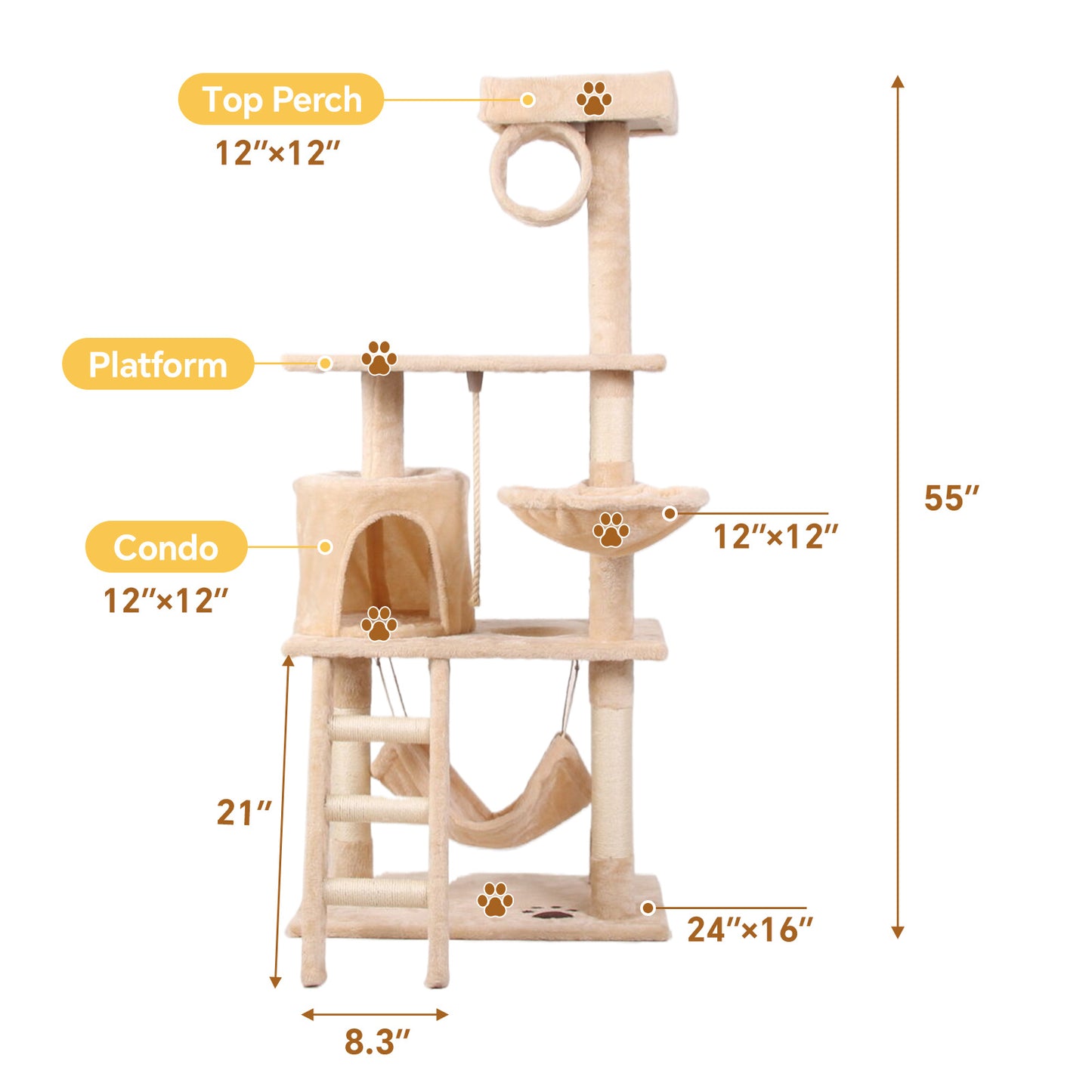 Cat Climbing Frame – Multi-Level Cat Tree - TailTastic Store