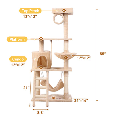 Cat Climbing Frame – Multi-Level Cat Tree - TailTastic Store