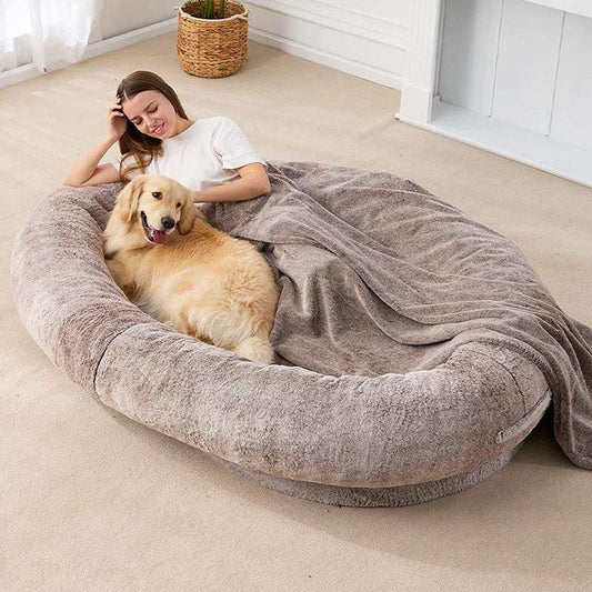 Cozy Oversized Pet & Owner Bed