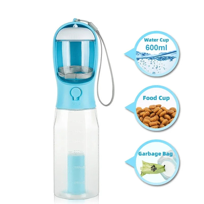 Multifunction Pet Travel Bottle - Portable Water Dispenser - TailTastic Store