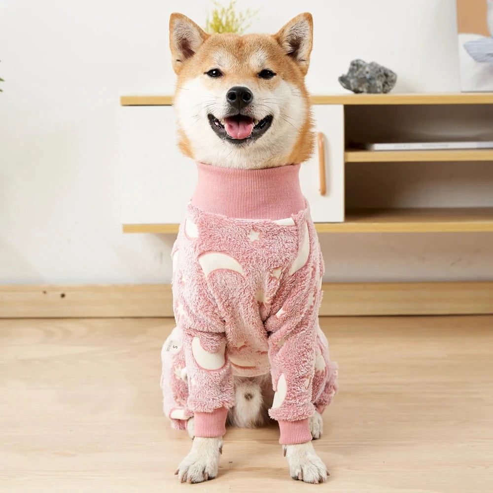 Dog Pyjamas Fleece Onesie - Warm Winter Jumpsuit for Medium & Large Dogs TailTastic Store 