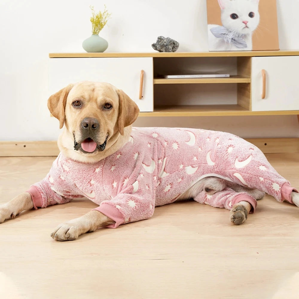 Dog Pyjamas Fleece Onesie - Warm Winter Jumpsuit for Medium & Large Dogs TailTastic Store 