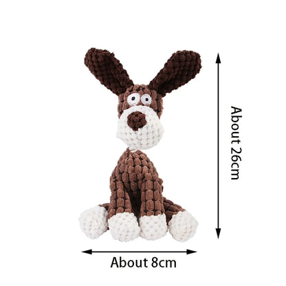 Donkey Plush Dog Toy – Corduroy Squeaky Chew Toy for Puppies & Dogs Dog toys TailTastic Store Brown 