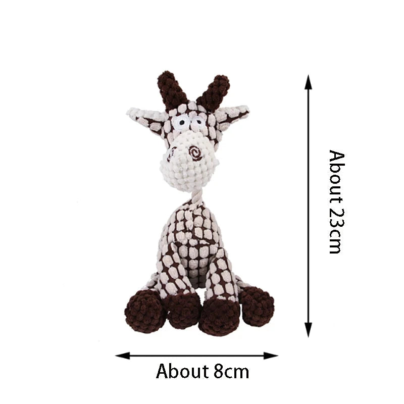 Donkey Plush Dog Toy – Corduroy Squeaky Chew Toy for Puppies & Dogs Dog toys TailTastic Store White 