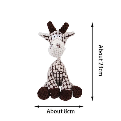 Donkey Plush Dog Toy – Corduroy Squeaky Chew Toy for Puppies & Dogs Dog toys TailTastic Store White 