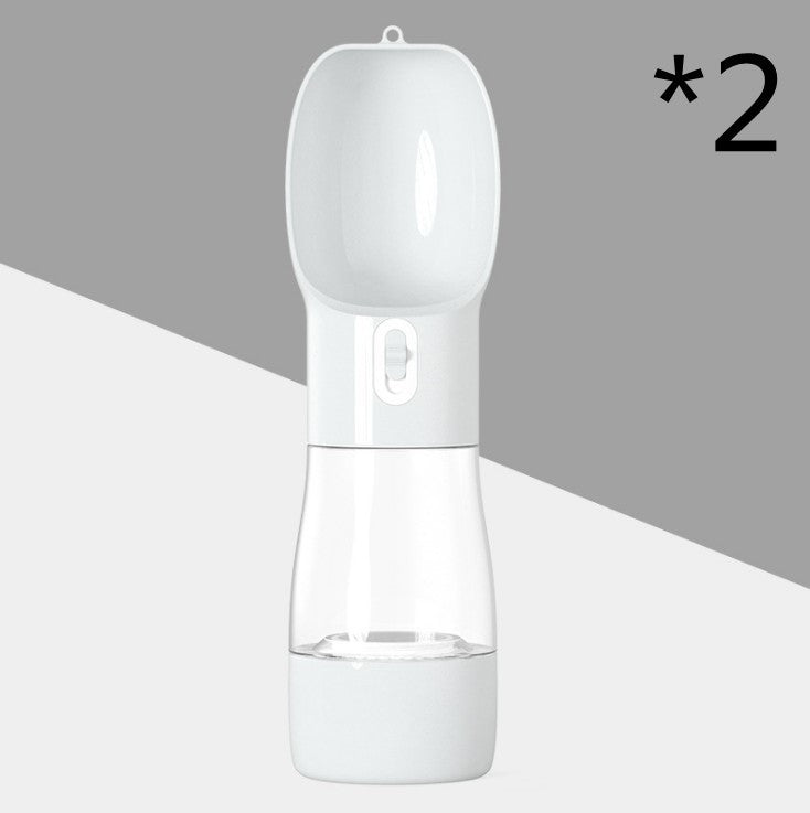 Portable Pet Water Bottle - 2-in-1 Travel Dog Cat Bottle with Food Container