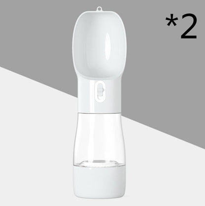 Portable Pet Water Bottle - 2-in-1 Travel Dog Cat Bottle with Food Container