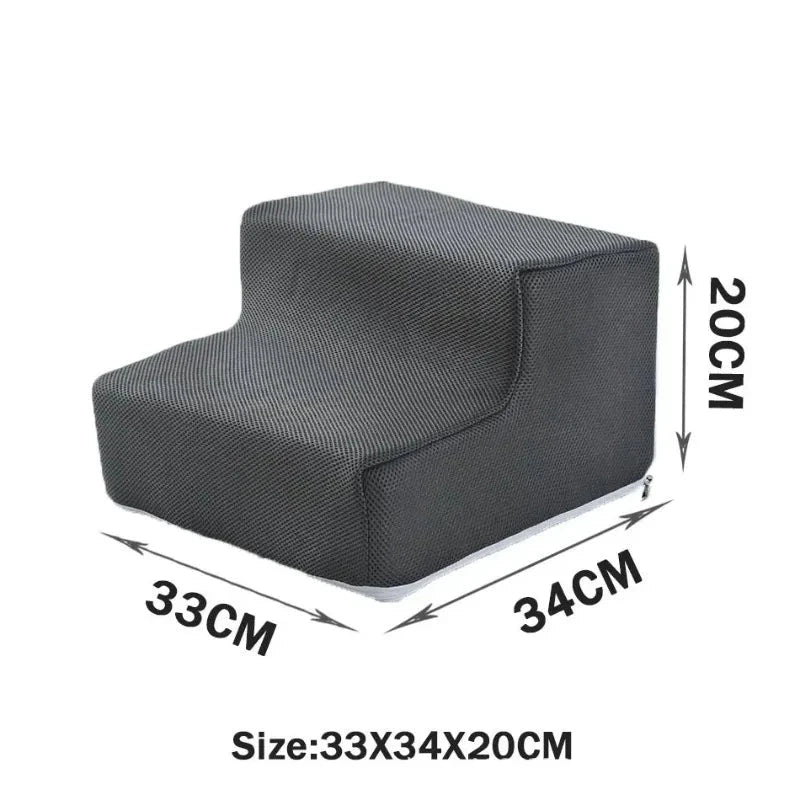 Foldable Pet Stairs – Anti-Slip Dog Steps with Washable Cover Accessories TailTastic Store 