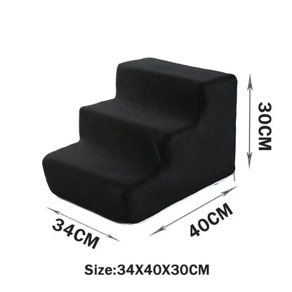 Foldable Pet Stairs – Anti-Slip Dog Steps with Washable Cover Accessories TailTastic Store 