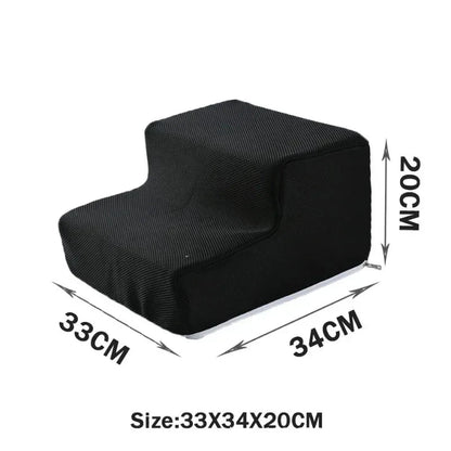 Foldable Pet Stairs – Anti-Slip Dog Steps with Washable Cover Accessories TailTastic Store 