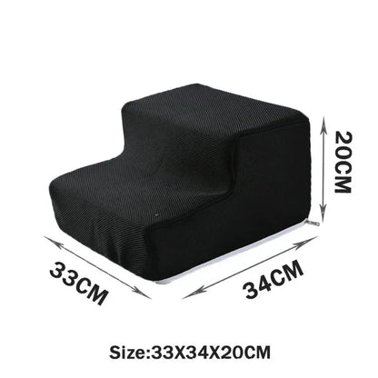 Foldable Pet Stairs – Anti-Slip Dog Steps with Washable Cover Accessories TailTastic Store 