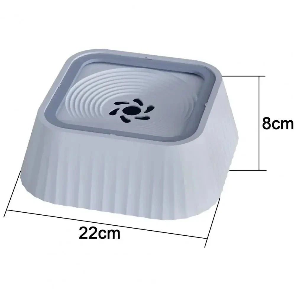 No-Spill Dog Water Bowl - Floating Plate Slow Feeder with Anti-Splash Design Accessories TailTastic Store Gray 22X22X8 
