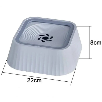 No-Spill Dog Water Bowl - Floating Plate Slow Feeder with Anti-Splash Design Accessories TailTastic Store Gray 22X22X8 
