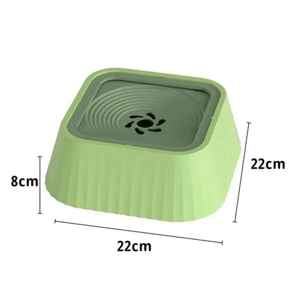 No-Spill Dog Water Bowl - Floating Plate Slow Feeder with Anti-Splash Design Accessories TailTastic Store Green 22X22X8 