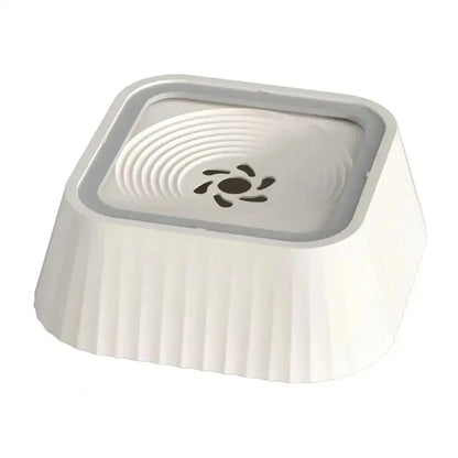 No-Spill Dog Water Bowl - Floating Plate Slow Feeder with Anti-Splash Design Accessories TailTastic Store White 22X22X8 