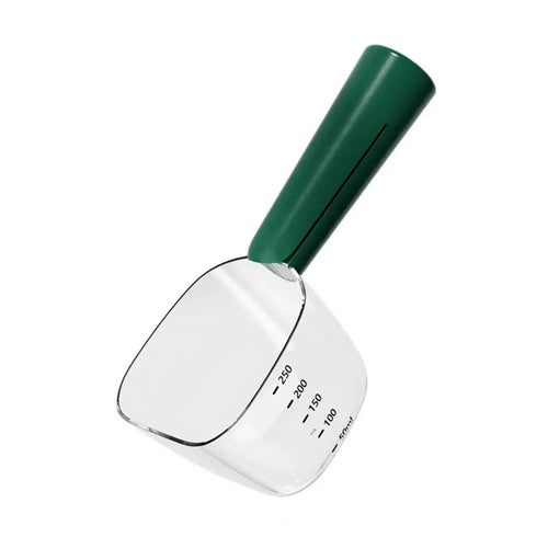 Pet Food Measuring Scoop – 2-in-1 Cup with Long Handle (250ml/1 Cup) Accessories TailTastic Store Green 