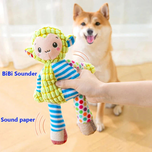 Pet Plush Puzzle Toy, Cute Animal Design, Bite‑Resistant, Interactive, Squeaky, Teeth‑Cleaning Chew for Dogs TailTastic Store 