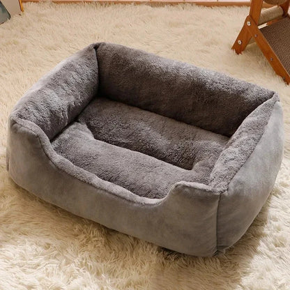 Plush Cat Bed - Soft Breathable Cushion Basket for Cats & Small Dogs Beds TailTastic Store Gray S 45x30cm 