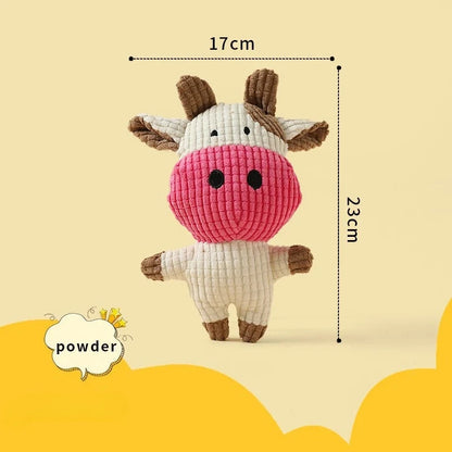 Plush Duck Squeaky Dog Toy – Bite-Resistant Chew Toy for All Dogs Dog toys TailTastic Store Cow 