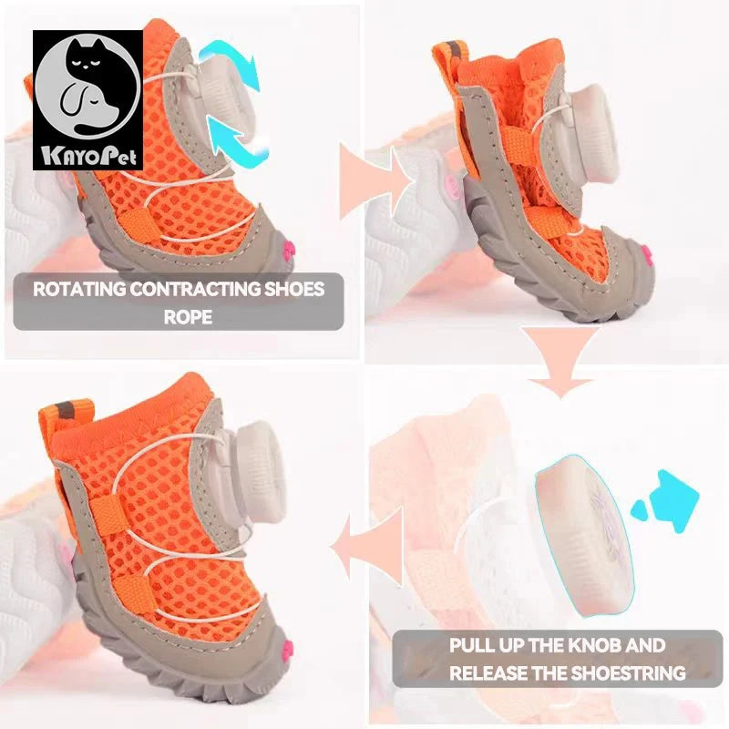 Summer Dog Sandals – Breathable Mesh Shoes with Rotating Buckle for Small Dogs Accessories TailTastic Store 