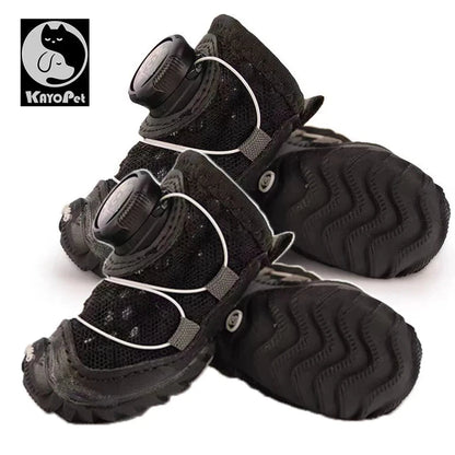 Summer Dog Sandals – Breathable Mesh Shoes with Rotating Buckle for Small Dogs Accessories TailTastic Store BLACK 4PS SIZE 7 