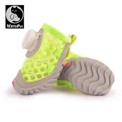 Summer Dog Sandals – Breathable Mesh Shoes with Rotating Buckle for Small Dogs Accessories TailTastic Store GREEN 2PS SIZE 3 