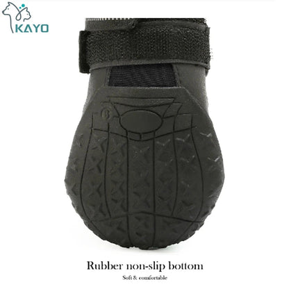 Waterproof Dog Boots – Anti-Slip Rain & Snow Shoes with Reflective Stripes (4pcs) Accessories TailTastic Store 