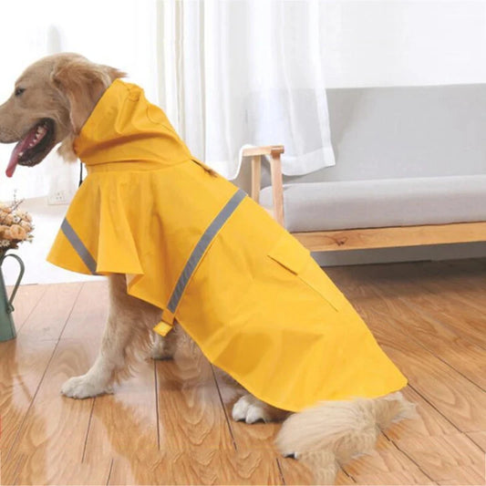 Waterproof Large Dog Raincoat - Wind‑Proof Outdoor Jacket Dog Clothing TailTastic Store 